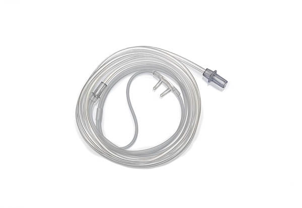 1165021-Adult, Satin nasal cannula with curved prongs and tube, 2.1m
