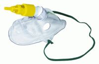 1035090-Adult, venturi valve mask kit with 35% oxygen venturi valve, yellow