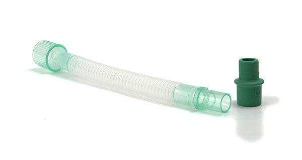 3517000-Flexible straight catheter mount 22F - 15M, with elastometric connector, 170mm