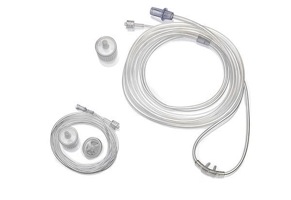 1144002-Sentri, adult, nasal cannula with curved prongs, CO2 monitor line, f