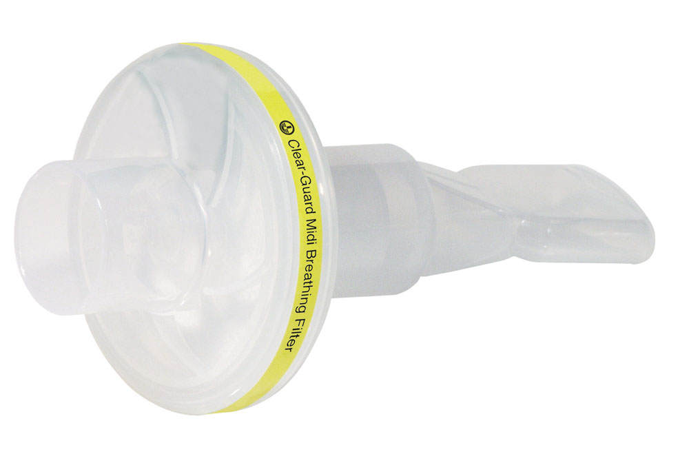 1644137-Clear-Guard Midi low volume breathing filter with mouthpiece