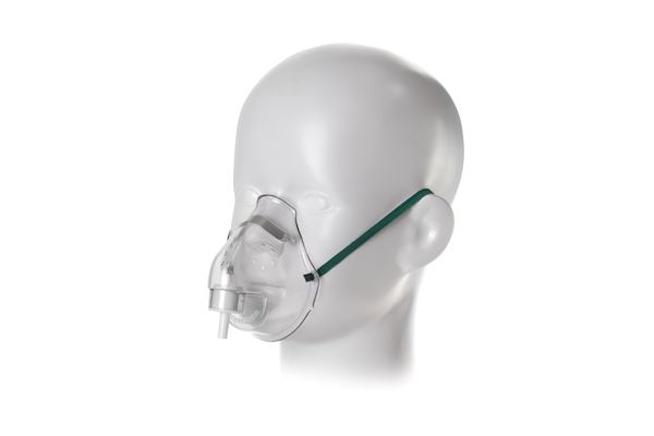 1190000-Paediatric, medium concentration oxygen mask with nose clip